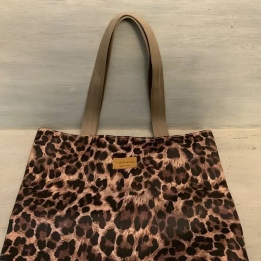 Color Garden Handmade Leopard Print Shoulder Tote Bag Purse Good Condition